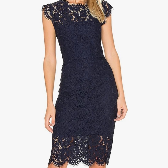 Merokeety Dress, Lace, M, New in Bag, Navy, Midi - Picture 2 of 8